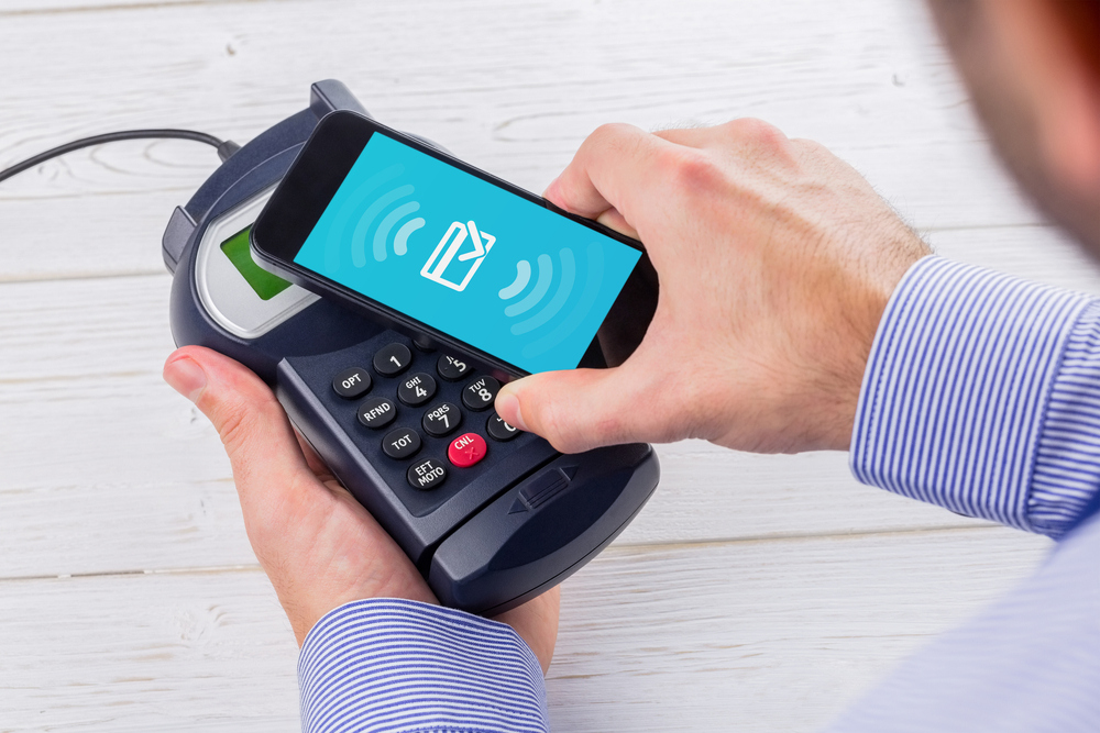 Wifi connection against man using smartphone to express pay Wifi connection against man using smartphone to express pay